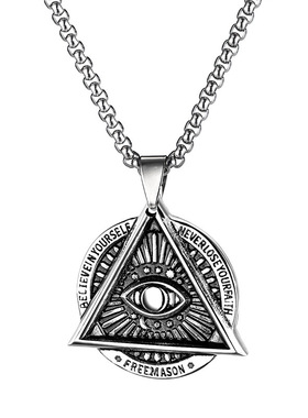 复古暗黑恶魔之眼不锈钢项链女小众设计感朋克配饰ins嘻哈冷淡