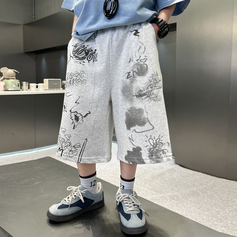童夏季薄款短裤2025新款中大儿童五分裤子中裤卫裤运动裤夏装潮，商品下架区商品下架区，祺妙童装