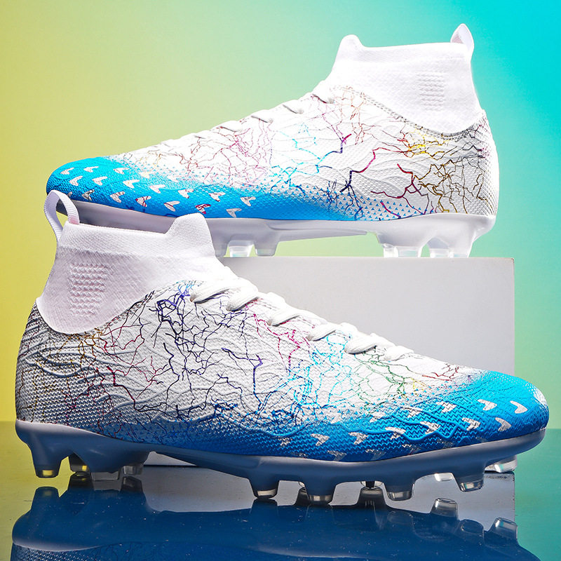 跨境46大码晋江足球鞋轻便透气防滑女青少年长钉碎钉专用训练鞋