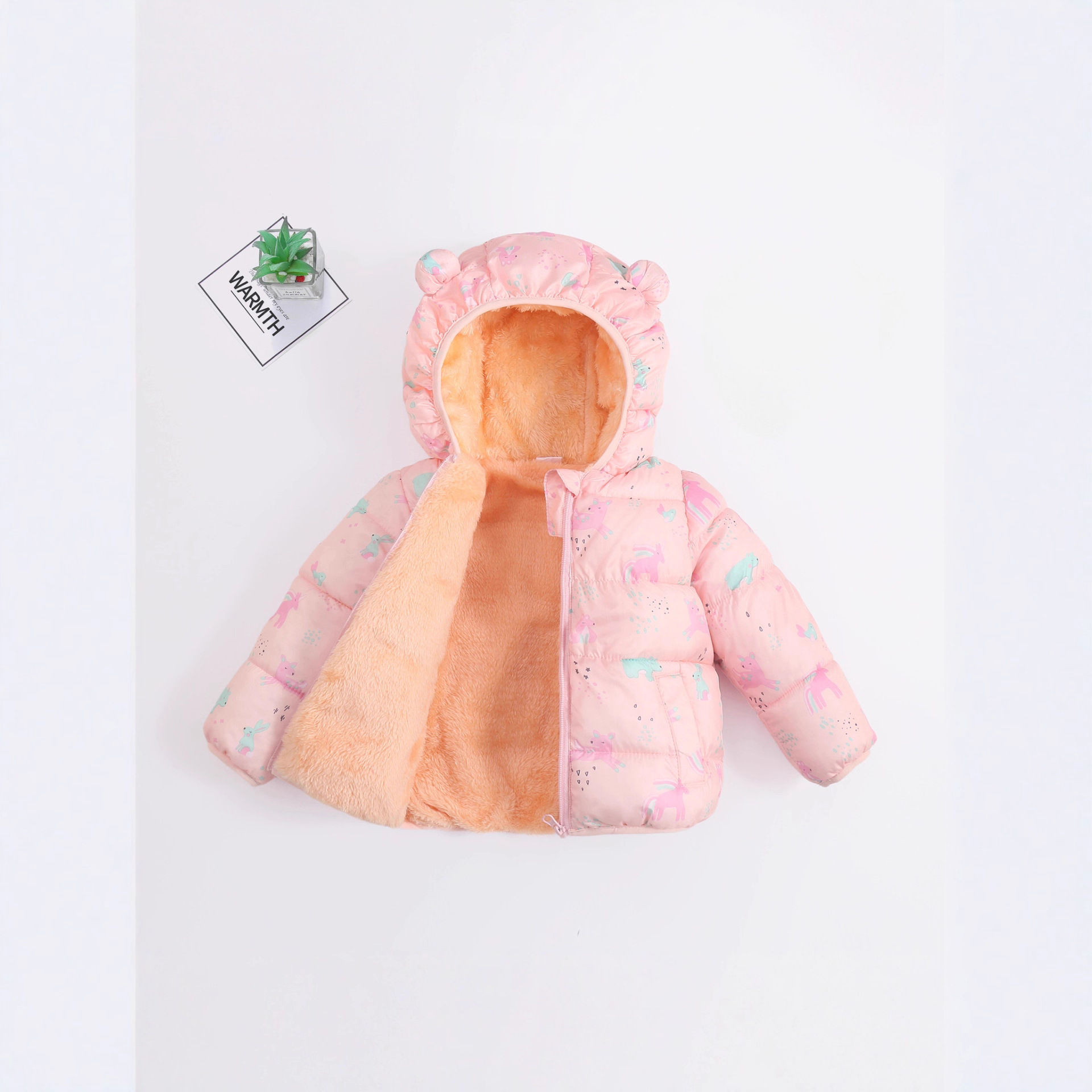 男孩女孩0-12-3-4-5-6-7岁宝宝羽绒棉服连帽棉衣儿童加绒加厚外套