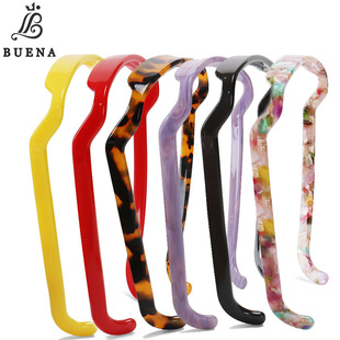 跨境方形太阳镜发箍女 眼镜头箍醋酸级感 颅顶发箍女墨镜发箍