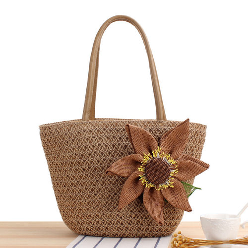 Large capacity hollow-out woven bag minimalist versatile fas