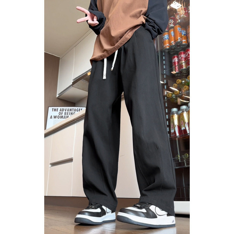 宽松休闲裤秋冬新款纯色日系打褶皱设计长裤K2148-P45控68,男装休闲裤,电商A362