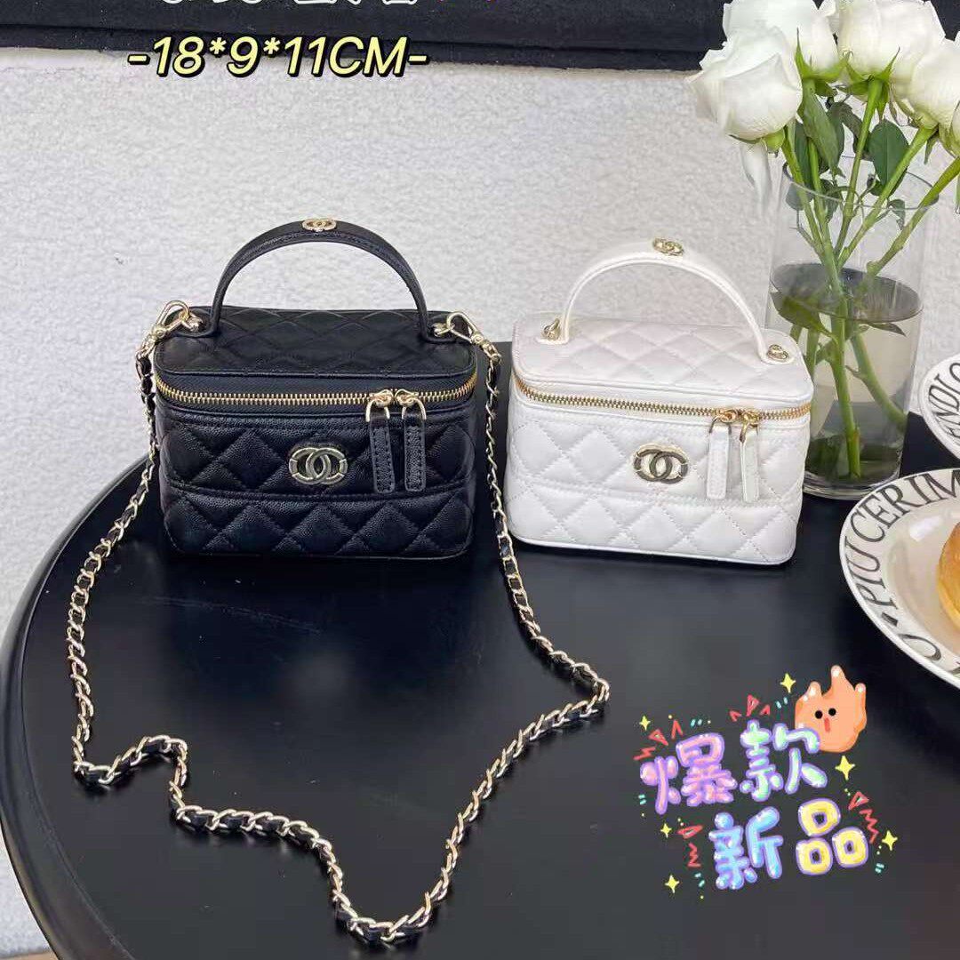 大牌韩版新款轻奢小香风盒子女士手提包菱格链条包肩斜挎包女包