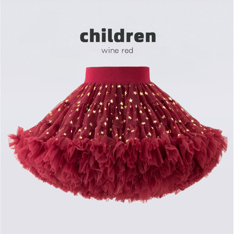新款超仙超蓬tutu裙儿童蓬蓬裙女童半身裙可爱公主裙秋冬网纱裙