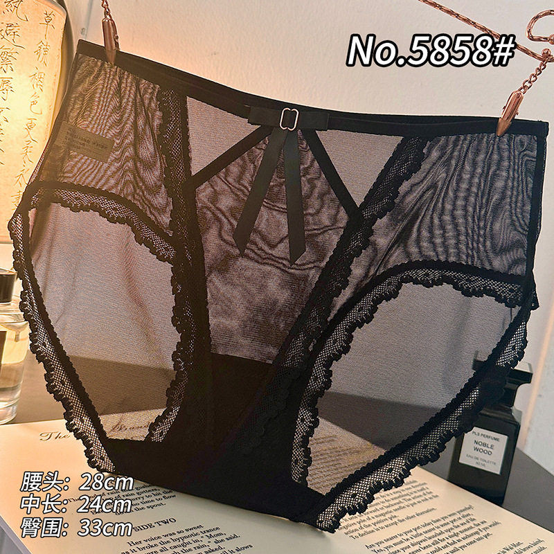 三条包邮纯棉裆蕾丝女士黑色内裤性感无痕中腰三角裤黑色短裤,女士内衣/男士内衣/家居服,女三角裤,淘宝优惠券,粉丝福利购,淘宝优惠卷