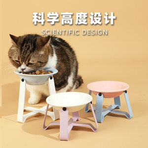 飞碟猫碗宠物碗陶瓷猫碗架