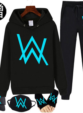 艾伦沃克夜光卫衣Alan Walke嘉豪同款衣服连帽Faded反光加绒外套