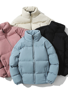 2025秋冬季棉衣新款韩版立领修身情侣百搭棉服修身短款外套款批