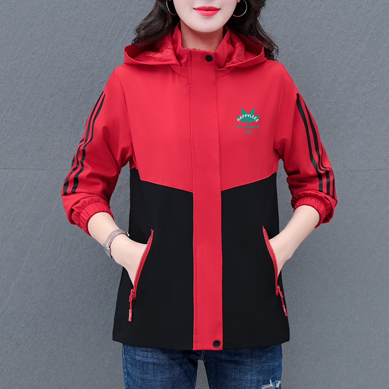 京东商城唯品会官网欧货冲锋衣春秋外套女新款可拆帽夹克女士上衣