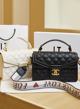 轻奢真皮小方包时尚肩包新款品牌女包百搭手提包小众经典斜挎包