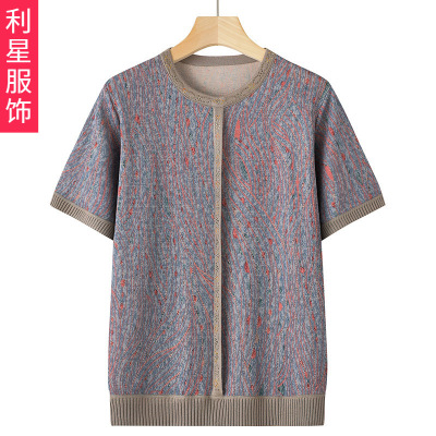 老年人夏装中老年上衣短袖女士
