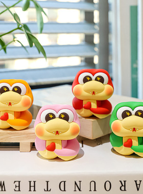 SNAKEPO爱心蛇创意蛇年摆件生肖公仔桌面摆件装饰品送女生礼物