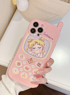 U记搞怪复古手机适用iphone17Air保护壳苹果16plus粉色15pro美少女14promax天线13个性12pro日韩11创意手机壳