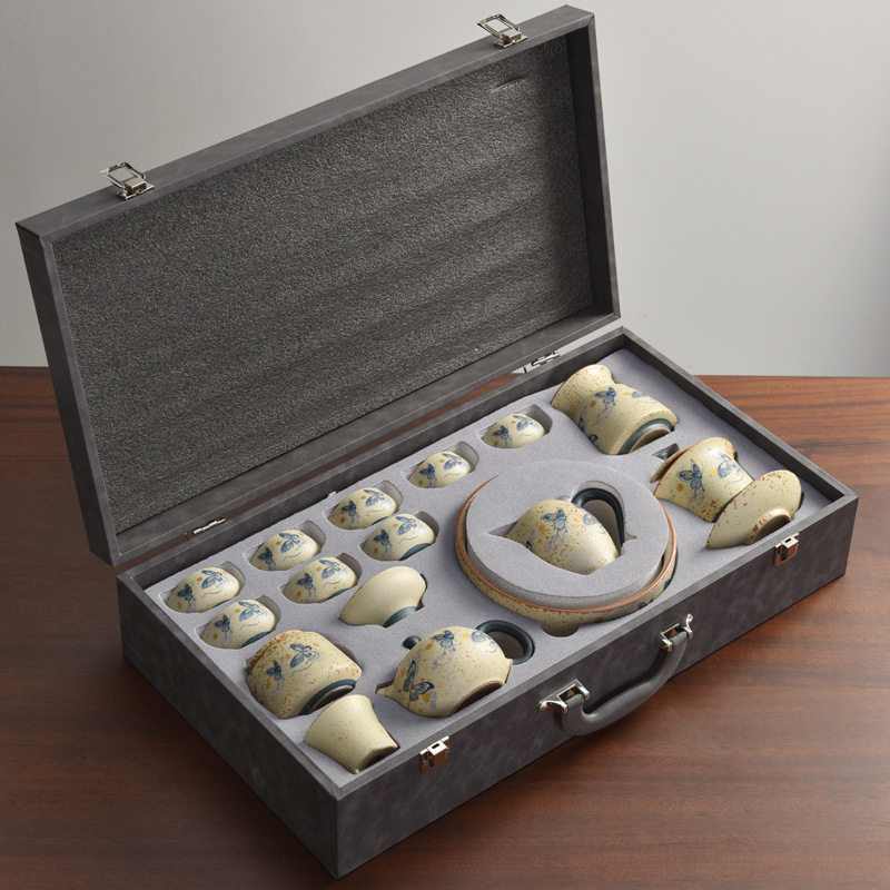 汝窑功夫茶具套装盖碗西施壶六君子家用商用轻奢