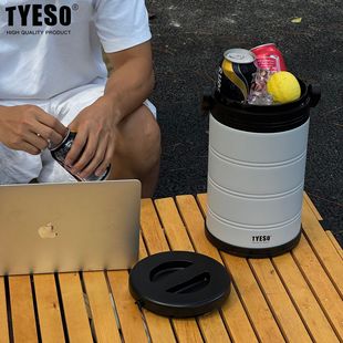TYESO泰硕304不锈钢大冰桶户外车载6.6L大容量保温壶便携保冷水桶