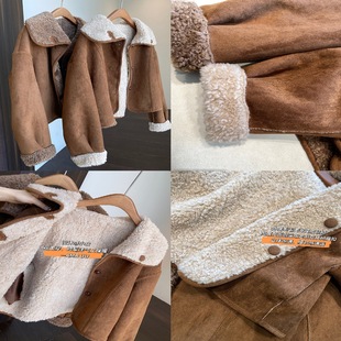 设计感小众 时髦两面穿毛绒加绒加厚大衣外套女25秋冬新款