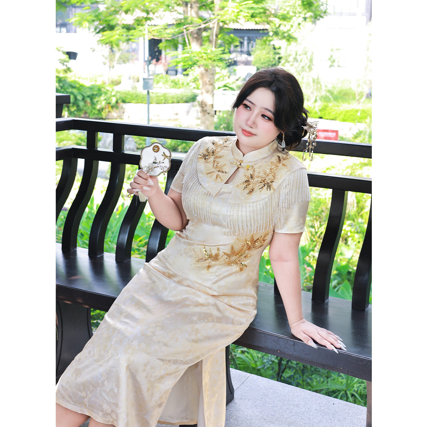 新中式订婚礼服披肩套装高端轻奢