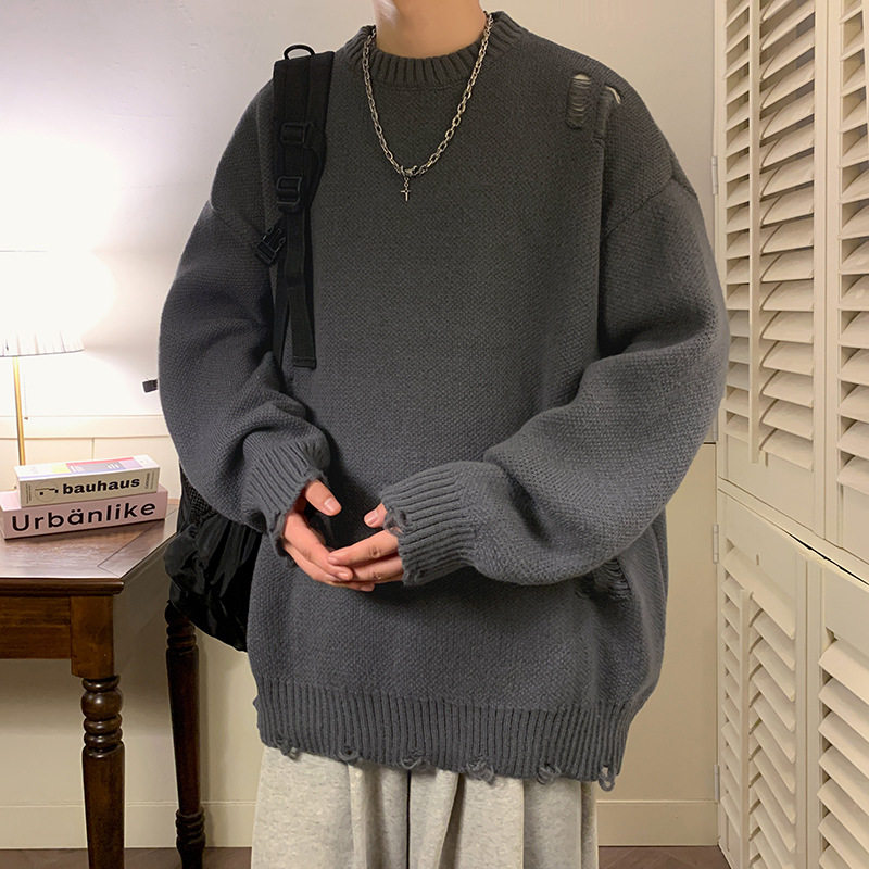 毛衣秋冬款情侣宽松百搭保暖针织衫外套L4120-P60控98,男装针织衫/毛衣,电商A362