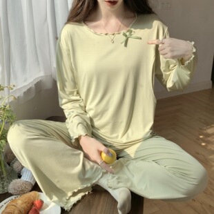 孕妇哺乳睡衣夏季 莫尔月子服怀孕家居服产后喂奶衣套头6月份 薄款