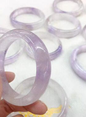 【山月几秋】原创纯天然薰衣草扁条紫水晶手镯送女友节日礼物闺蜜