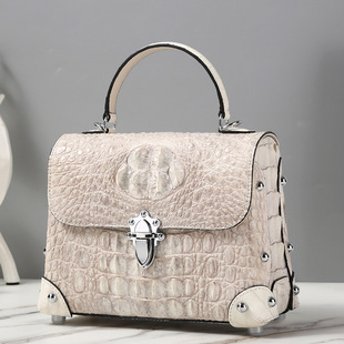 喜马拉雅白鳄鱼皮女包真皮2025新款潮夏斜挎包肩手提包奢侈品牌