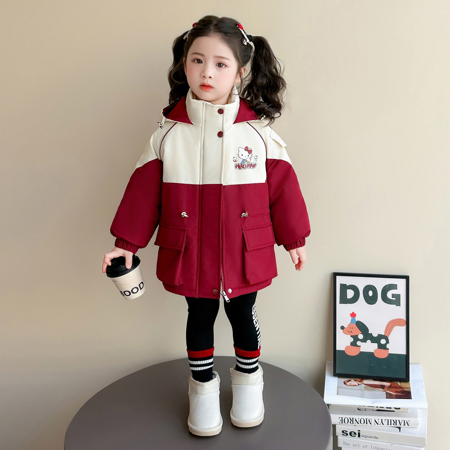 女童加绒棉服冬季2025新款女加厚棉袄冬装儿童保暖冬天衣服潮P145，童装棉衣，祺妙童装