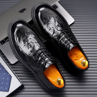 皮鞋男鞋真皮棉鞋加绒秋冬季37码特大码45正装46商务47透气48皮鞋