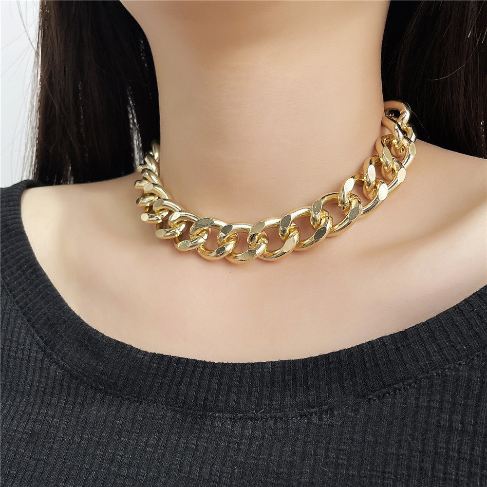 womens exaggerated thick necklace fashion jewelry欧美粗项链