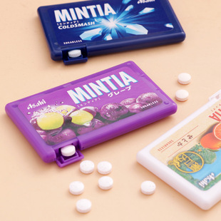 日本进口零食ASAHI朝日薄荷味糖果冰爽润喉糖清凉青提柑橘味7g