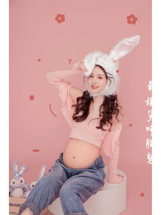 影楼摄影可爱造型兔女郎大肚艺术照写真衣 兔年新款 孕妇照服装 新款