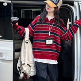 女童条纹毛衣2025秋季新款中大童polo领针织衫春秋休闲撞色打底衫，童装毛衣，祺儿童装