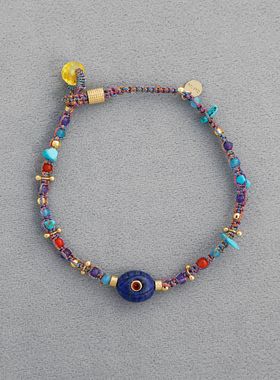 手链青金石小众水晶法式复古