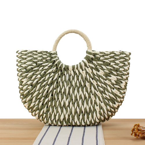 Minimalist Hand-carried Two-tone Women's Travel Beach Bag Pa
