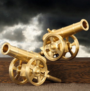 纯黄铜风水炮铜大炮铜炮铜火铳家居饰品工艺品摆件个人商务送礼品