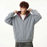 秋季款重磅质感运动宽松帽衫短宽廓形夹克外套MW3950-P67控108，男装夹克，电商A362