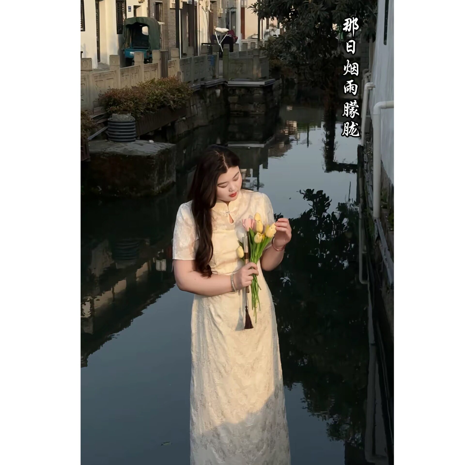 中式国风大码遮肉改良旗袍连衣裙