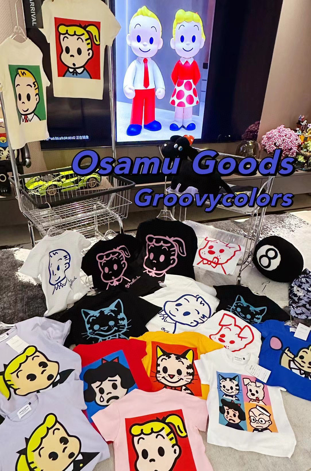 原田卡通亲子T恤夏天男女可爱人物头像精梳纯棉一家三四口无异味