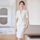西装 女珠宝店酒店前台白色短袖 外套工作服 套装 高端职业高级感夏季