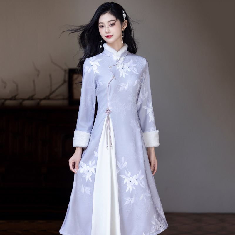 显瘦改良旗袍国风新中式旗袍