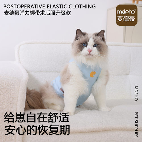 宠物手术服母猫断奶服绝育弹力防掉毛术后防舔毛宠物猫衣服
