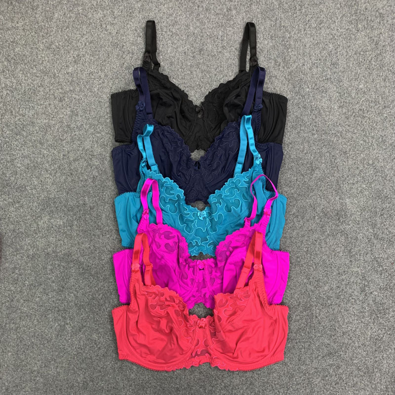 超薄大胸显小全罩杯欧美大码文胸