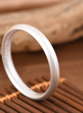 银手镯足银物美价廉简约百搭时尚