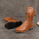 骑士靴plus men size 粗跟马丁中筒铆钉大码 knight boots shoes