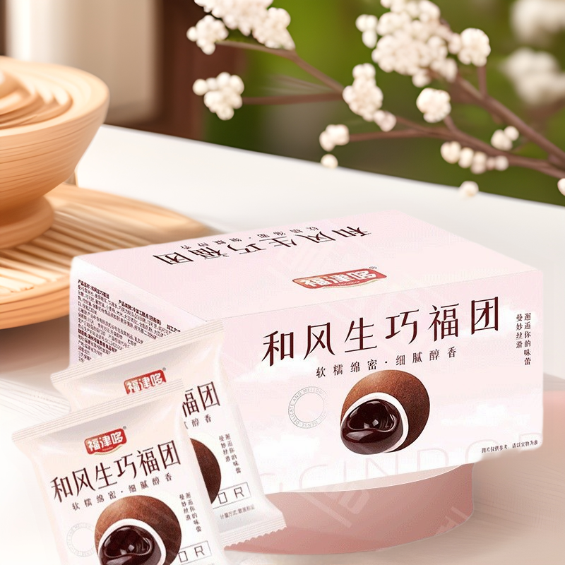 巧克力爆浆夹心和风生巧福团