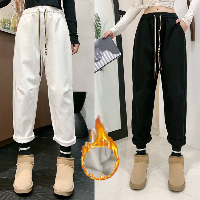 加大码女300斤保暖老爹牛仔裤