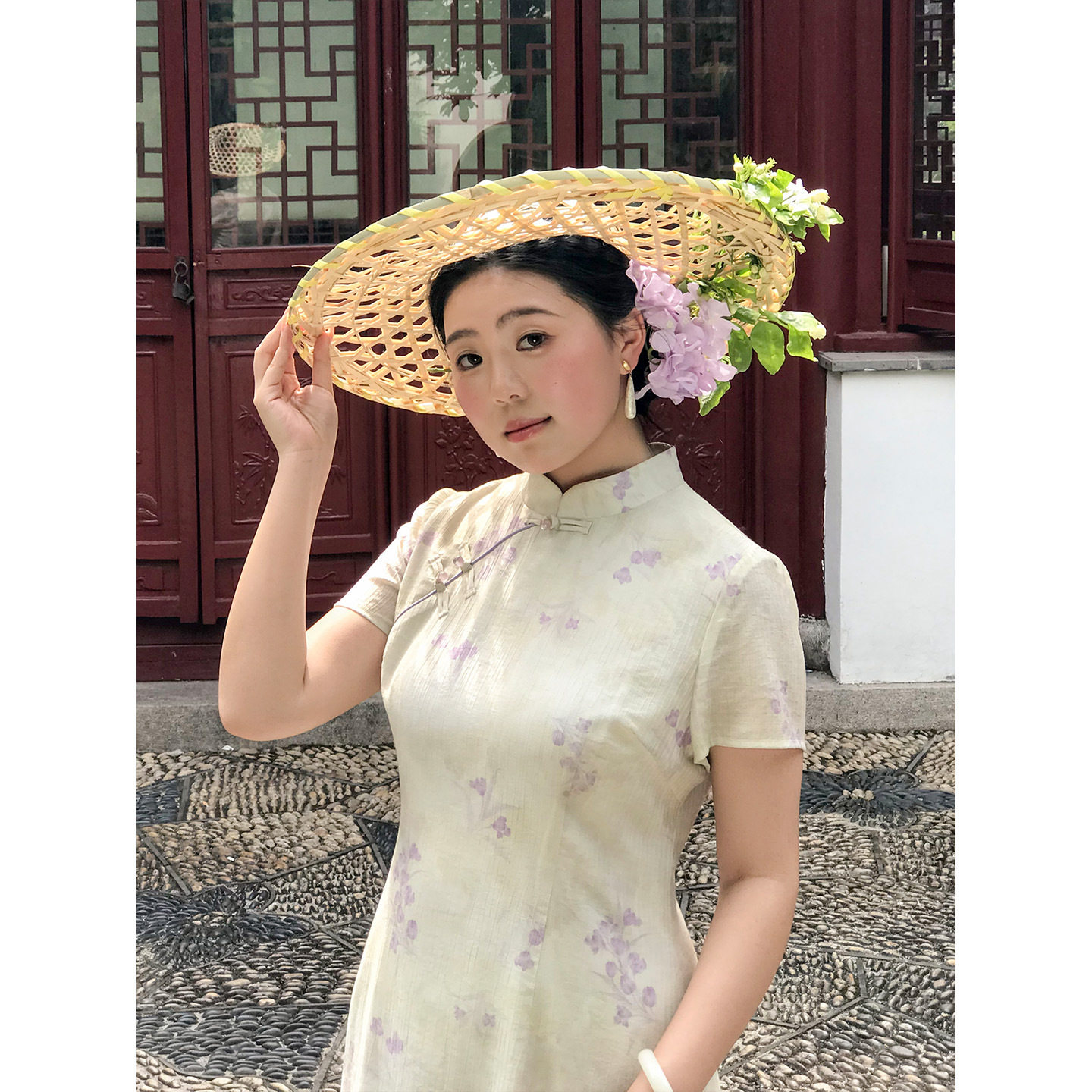 新中式国风改良印花裙素雅旗袍