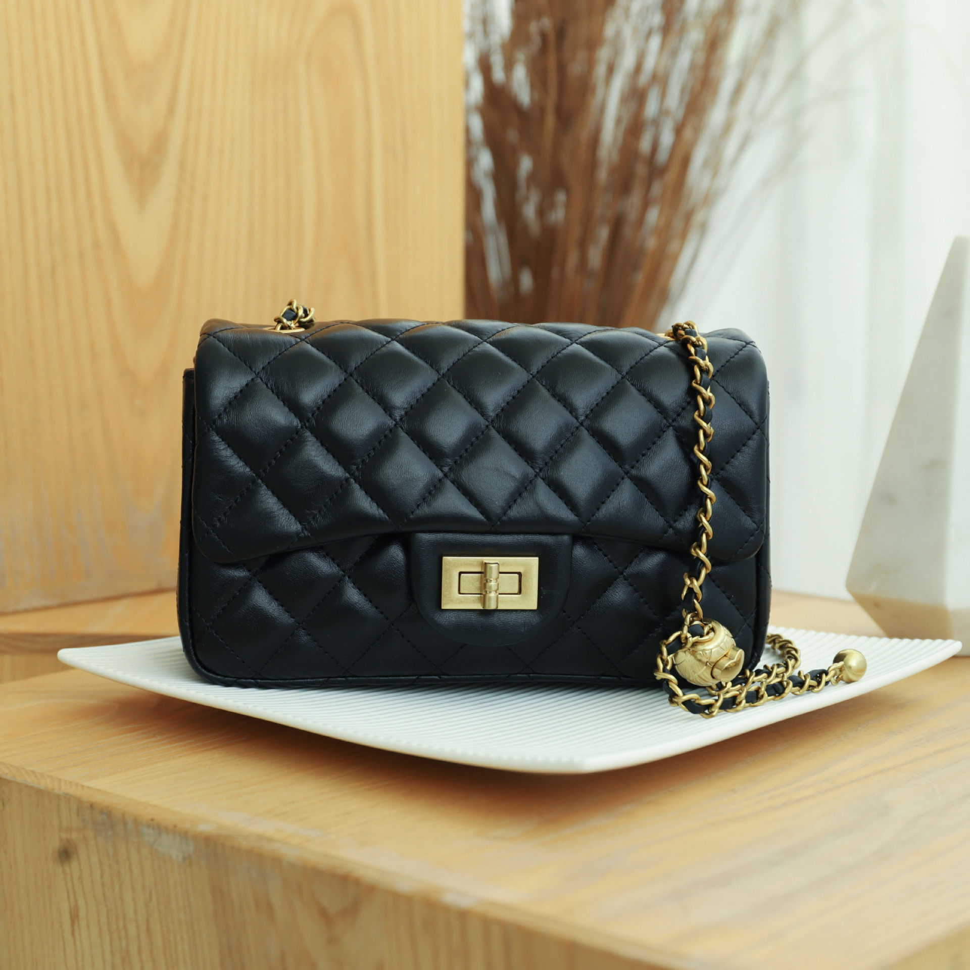 包包女2025新款夏季小香风真皮时尚托特方胖链条女士肩斜挎包包