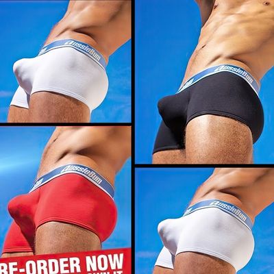 AUSSIEBUM男士简约舒适贴身平角裤系列运动透气平角内裤跨境发