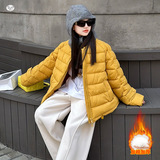 女童夹棉加厚排骨棉服2025年冬季新款休闲保暖棉衣中大童短款外套，童装棉衣，祺儿童装